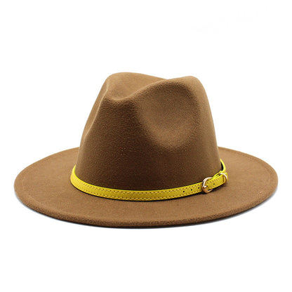 Women Big Brimmed  Felt Woolen Hat