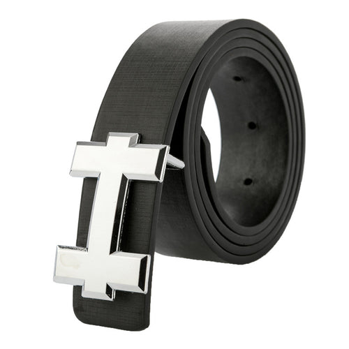 Women Luxury Designer H Brand PU Leather Belt