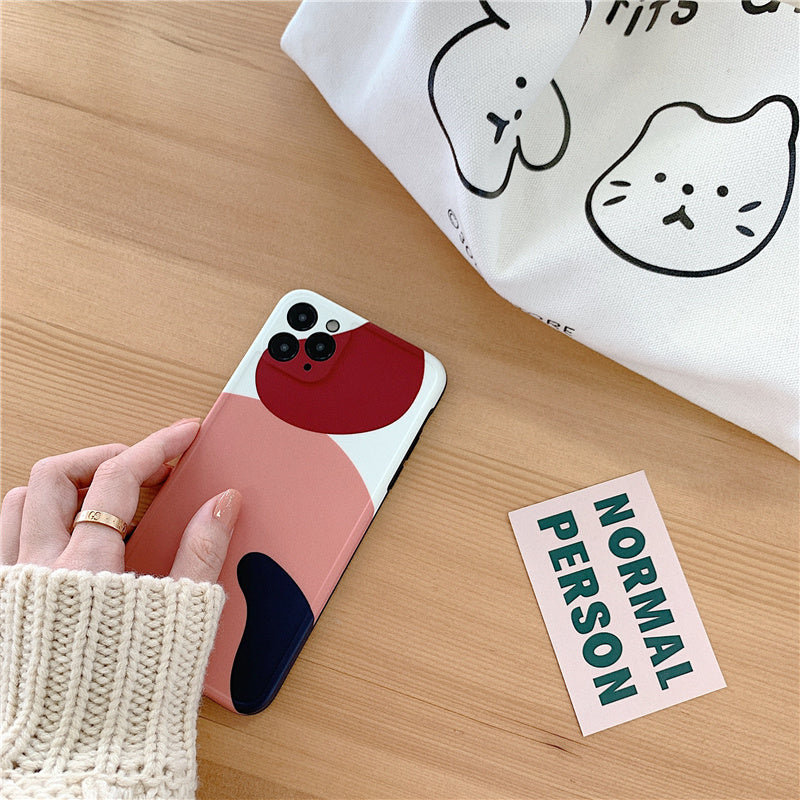 Color block cell phone case
