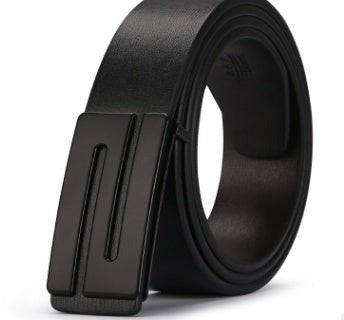 Men Smooth PU Leather Belt