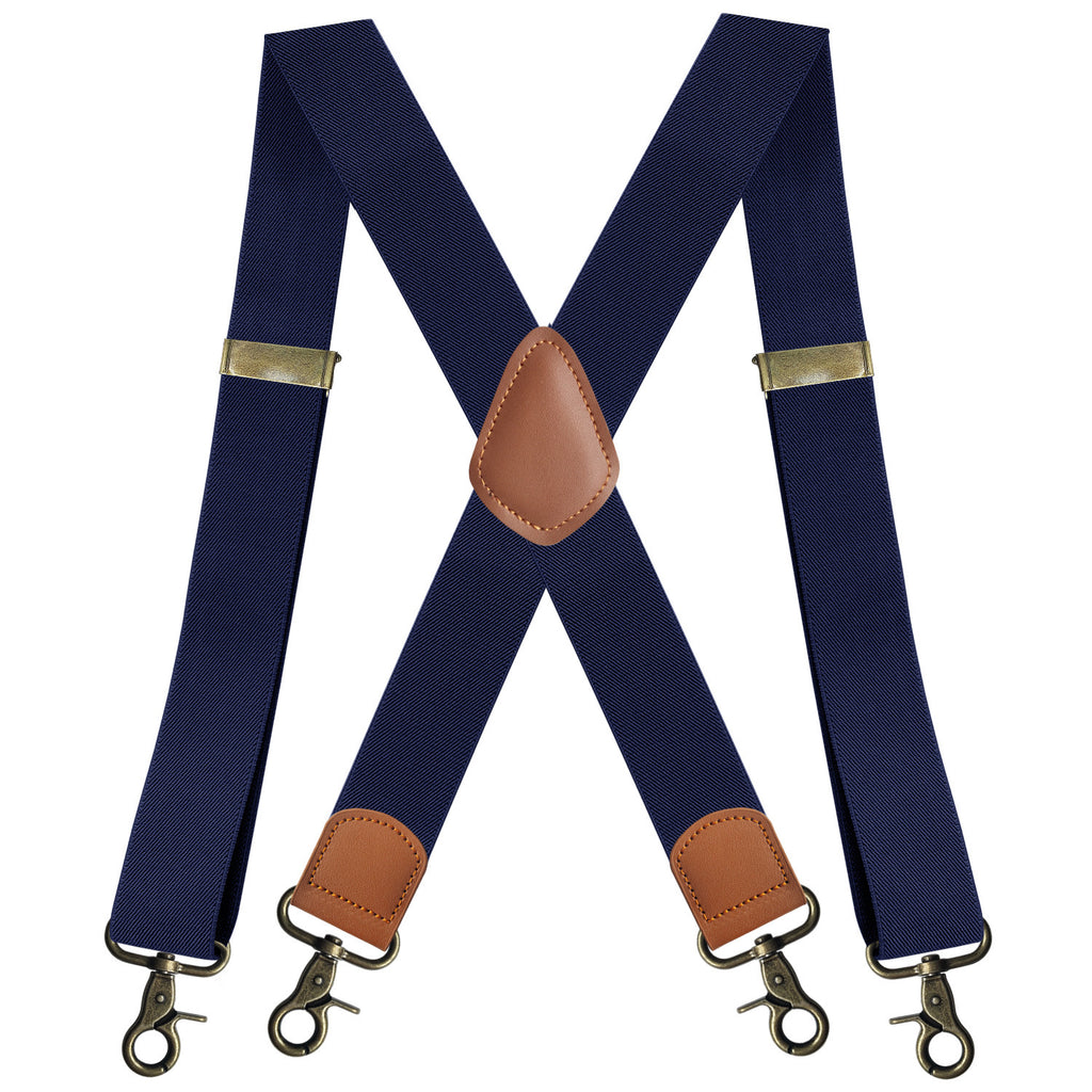 Elastic Elastic Straps X-type Suit Pants Suspenders Bronze Hook Buckle Strap Clip
