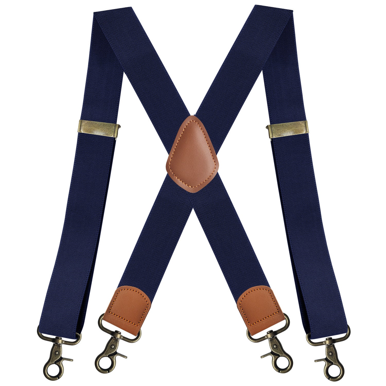 Elastic Elastic Straps X-type Suit Pants Suspenders Bronze Hook Buckle Strap Clip
