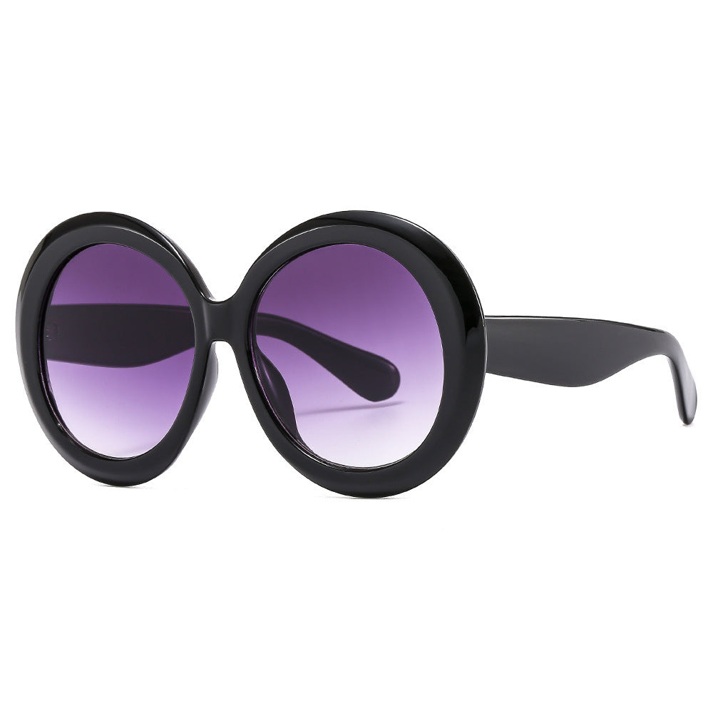 Fashion  Round Frame Large Sunglasses