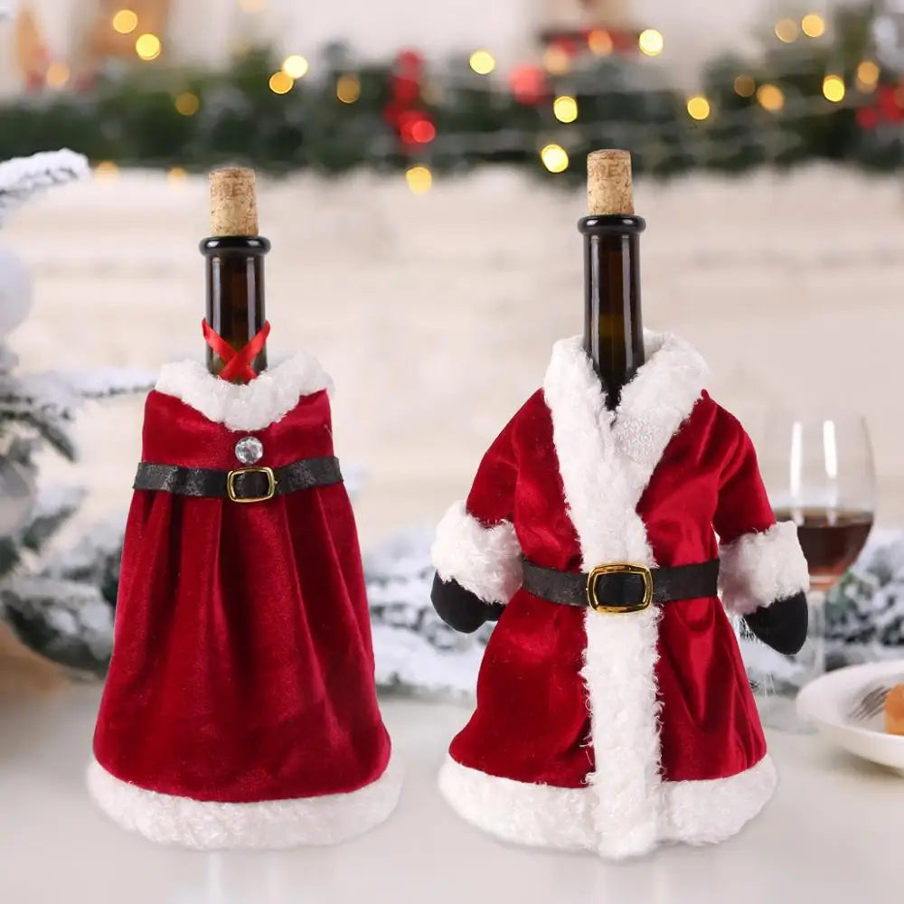 Christmas Wine Bottle Decor  Gift Set