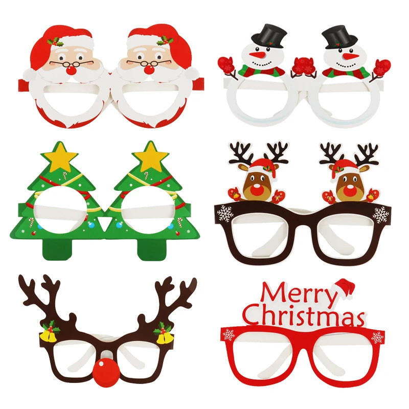 Santa Elk Glasses Frames - Xmas Decorations & Gifts