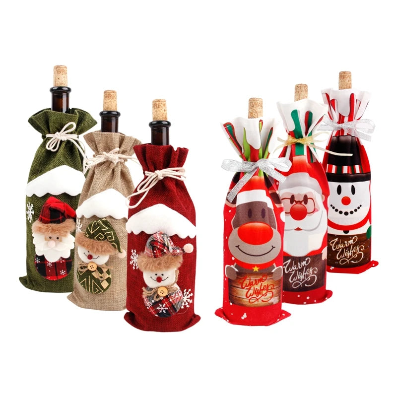 Christmas Wine Bottle Decor  Gift Set