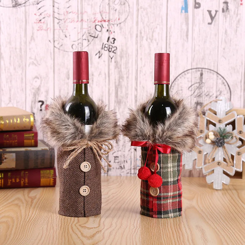 Christmas Wine Bottle Decor  Gift Set