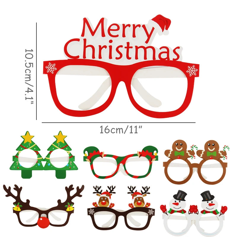 Santa Elk Glasses Frames - Xmas Decorations & Gifts