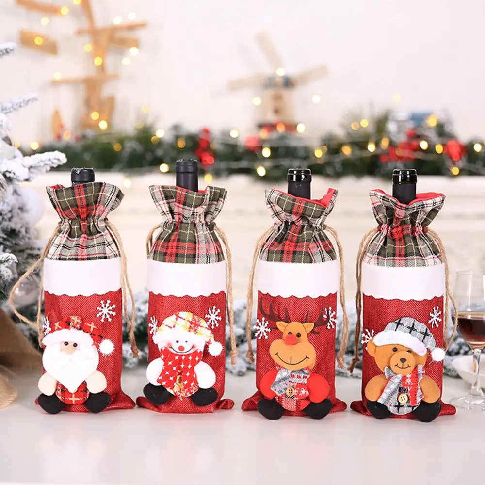 Christmas Wine Bottle Decor  Gift Set