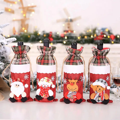 Christmas Wine Bottle Decor  Gift Set