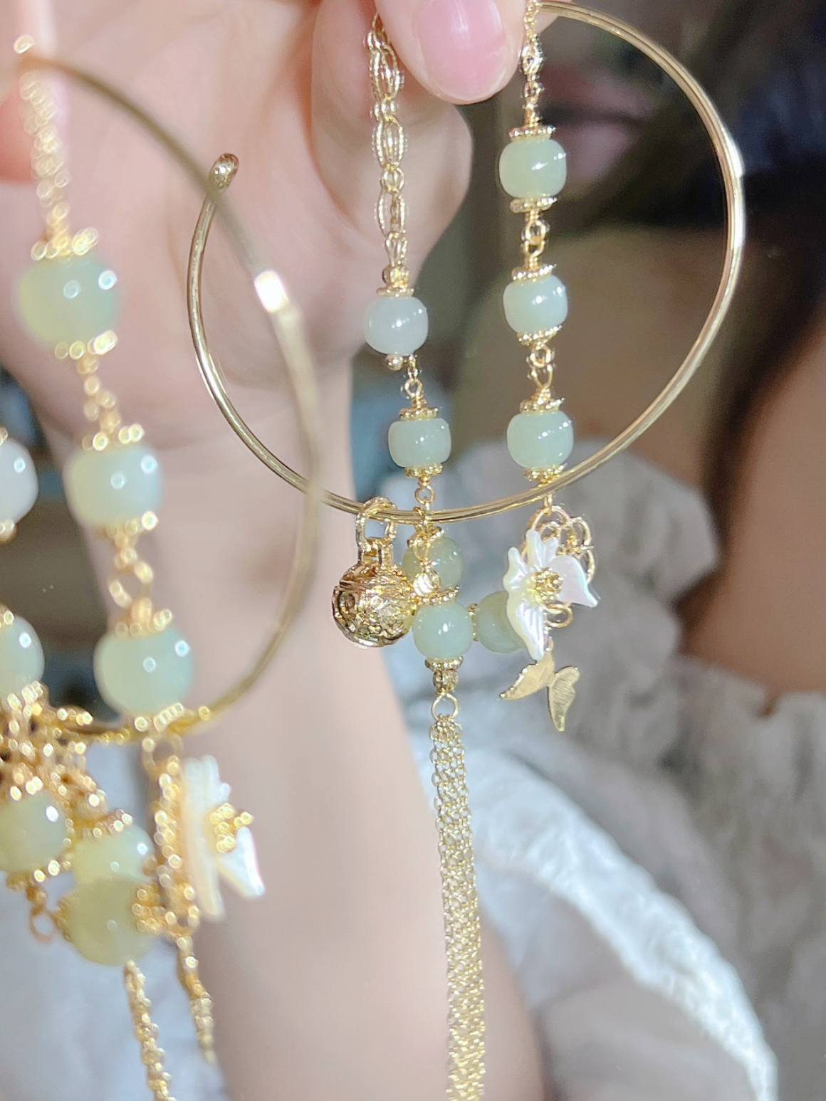 Butterfly Shadow Imitation Hetian Jade Butterfly Bracelet Female