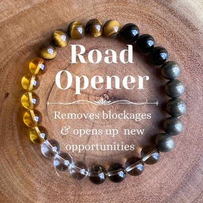 Men Trendy Obsidian Woven Bracelet