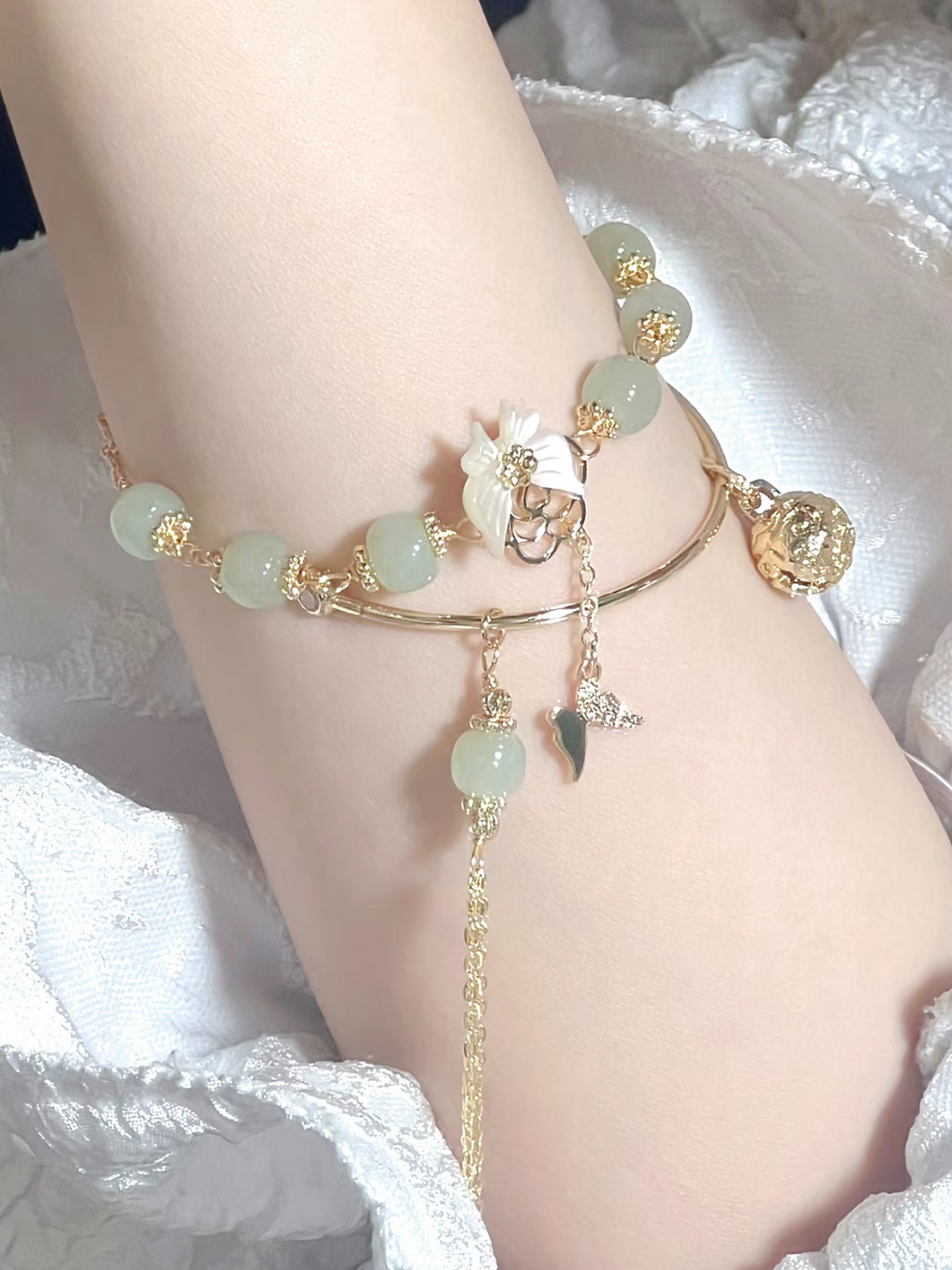 Butterfly Shadow Imitation Hetian Jade Butterfly Bracelet Female