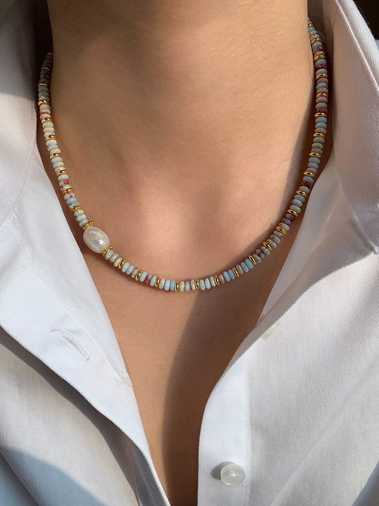 Natural Color Pendant Female Fall and Winter Light Luxury Minority Beaded