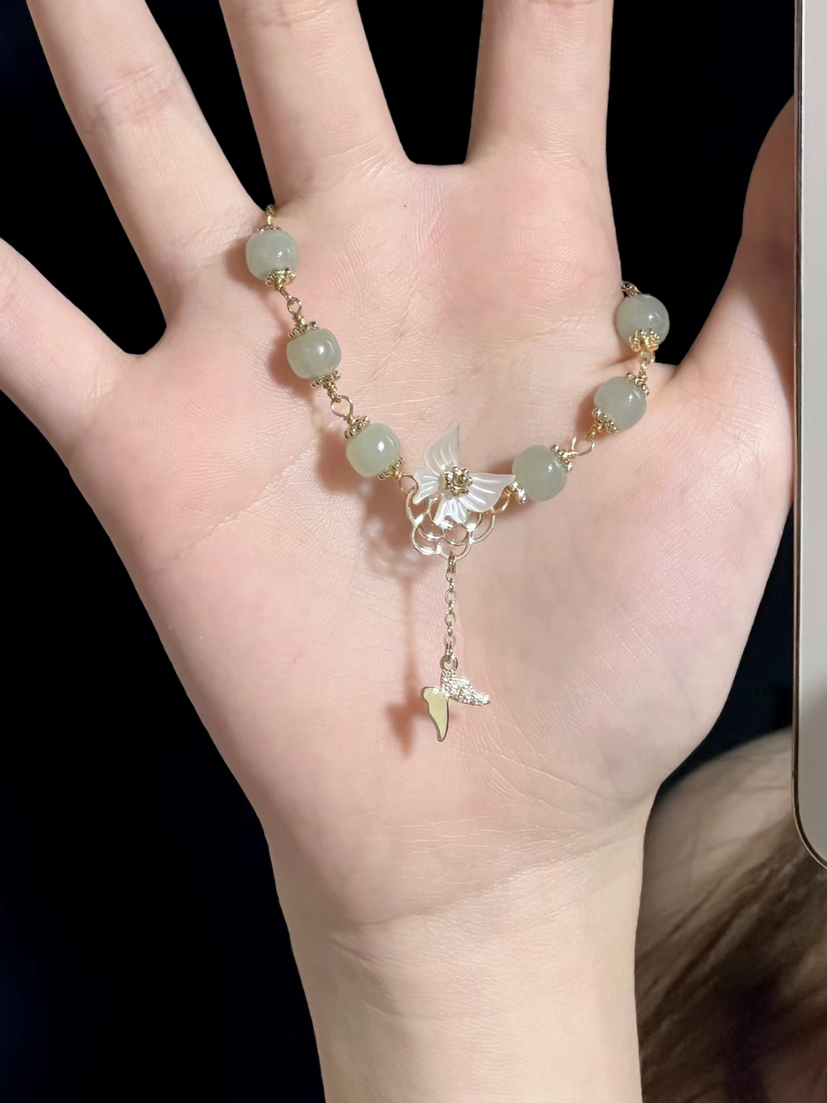 Butterfly Shadow Imitation Hetian Jade Butterfly Bracelet Female