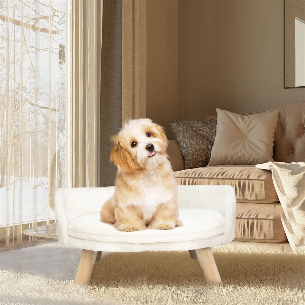 Cat Soft Warm Plush Fabric Luxury Bed