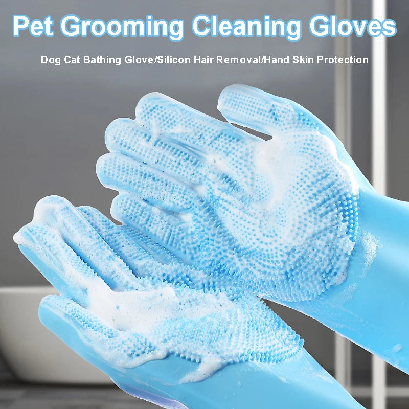 Pet Hair Removal Grooming Gloves