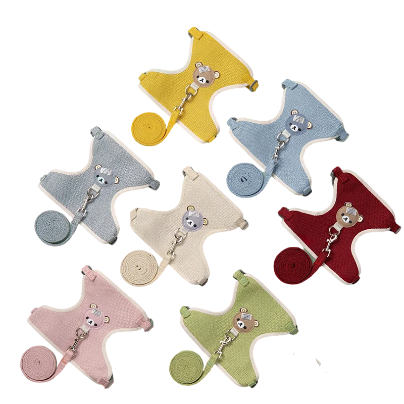 Cute Pet Harness Leash Set