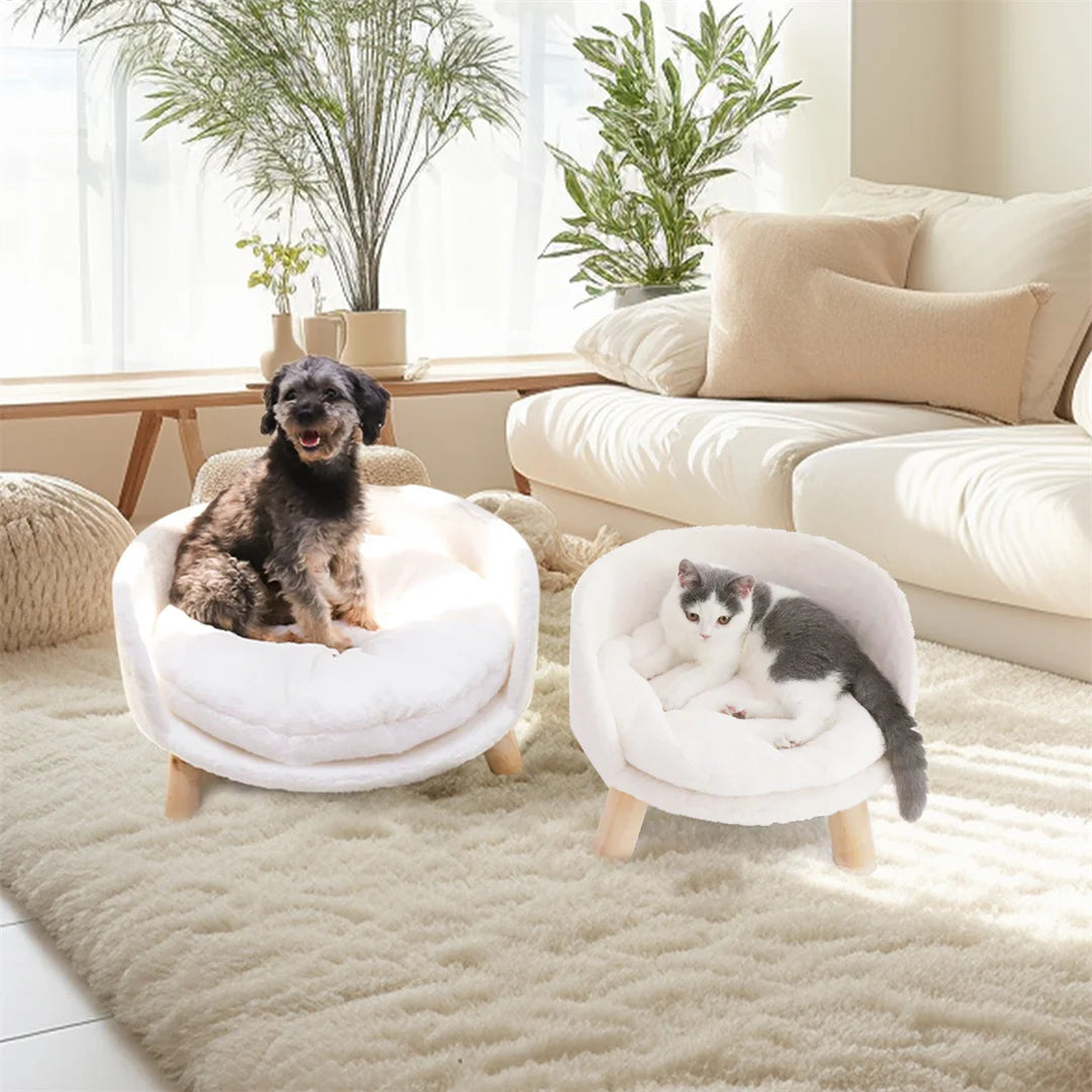 Cat Soft Warm Plush Fabric Luxury Bed