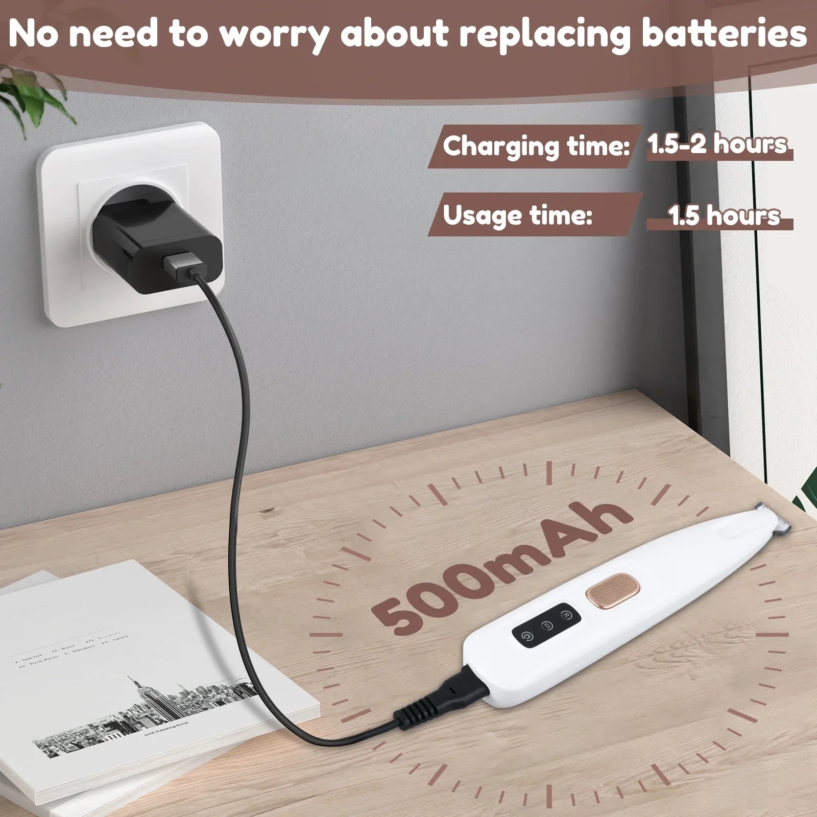 Dog LED Light Fully Waterproof Paw Trimmer