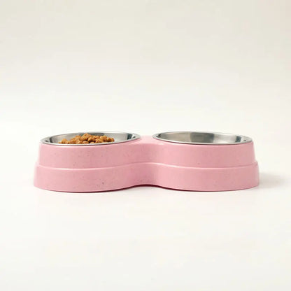 Pet Steel Drinking Dish Feeder Bowl