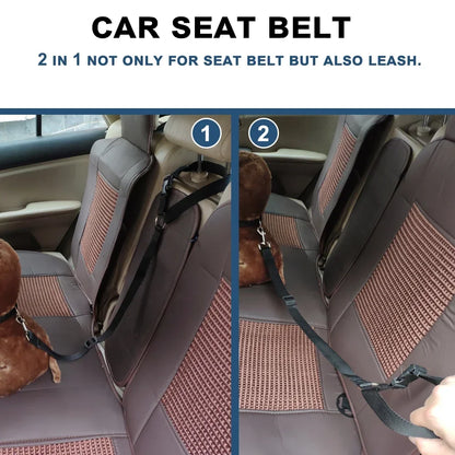 Pet  Solid Two-in-one Car Seat Belt