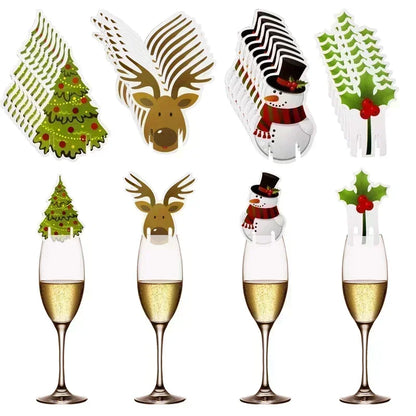 Christmas Santa Wine Glass Hat