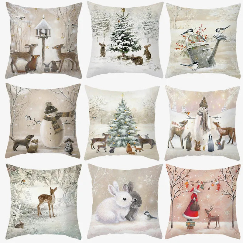 Merry Christmas Home Decor Cushion Cover