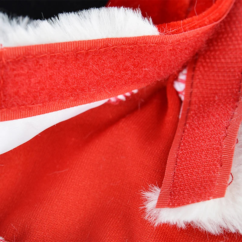 Santa Christmas Costume Hooded Coat Jackets for Pet Small Dogs