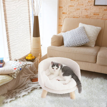 Cat Soft Warm Plush Fabric Luxury Bed