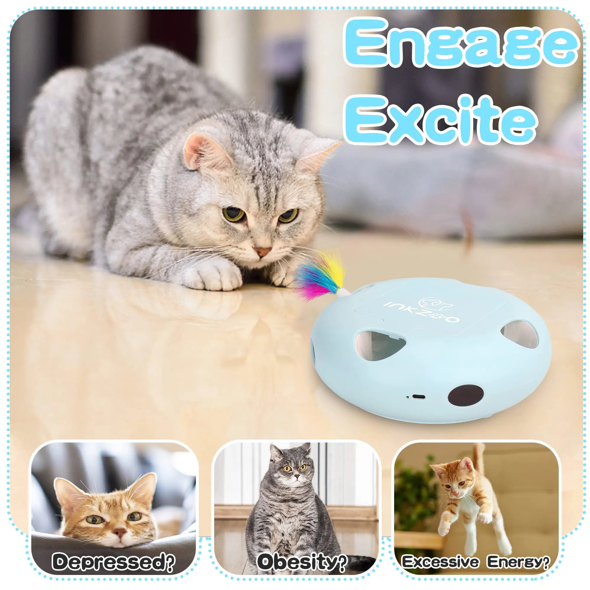 Cat Mice Whack Interactive Toy