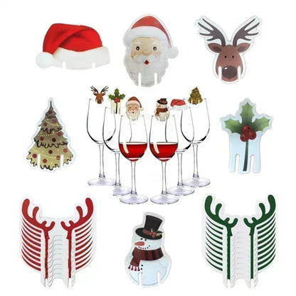 Christmas Santa Wine Glass Hat