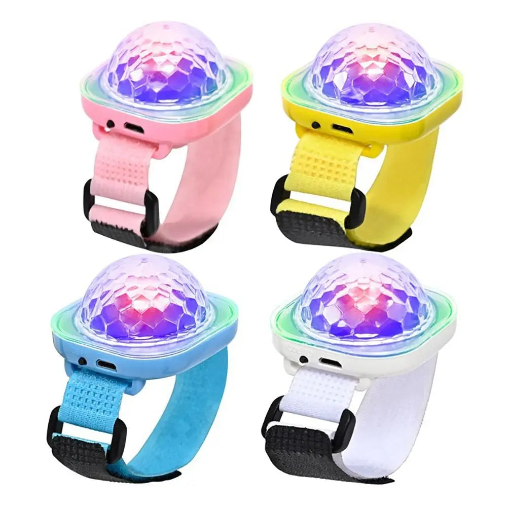 New Year Rechargeable Mini Strobe Light Portable Colorful Bracelet Light