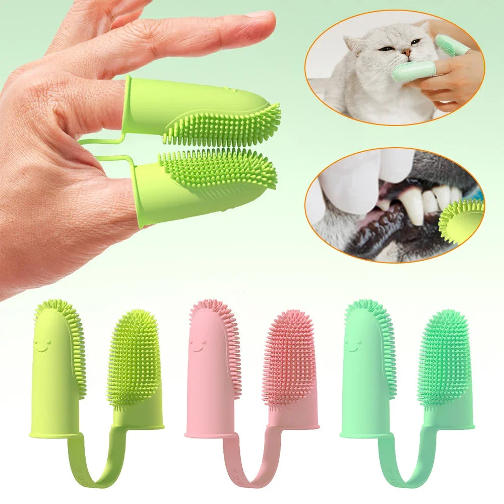 Dog Super Soft Double Finger Toothbrush