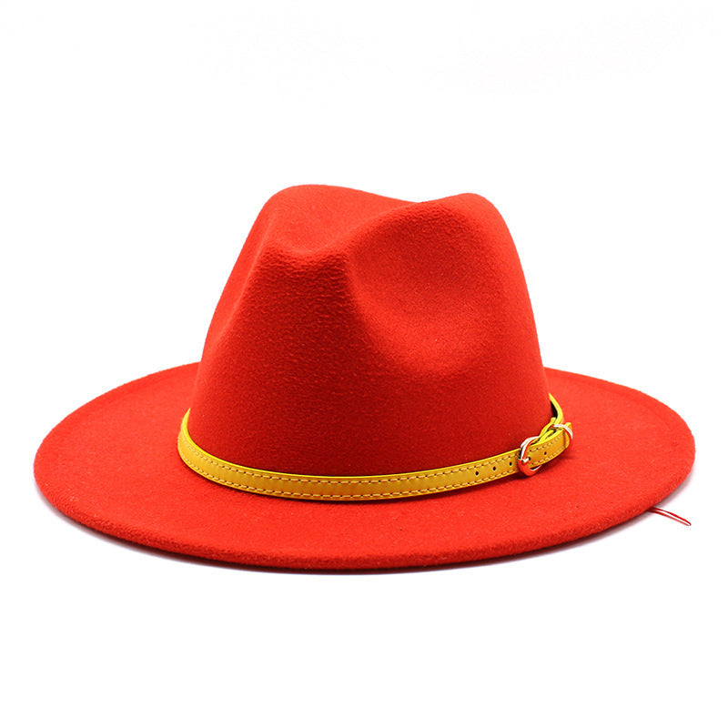 Women Big Brimmed  Felt Woolen Hat