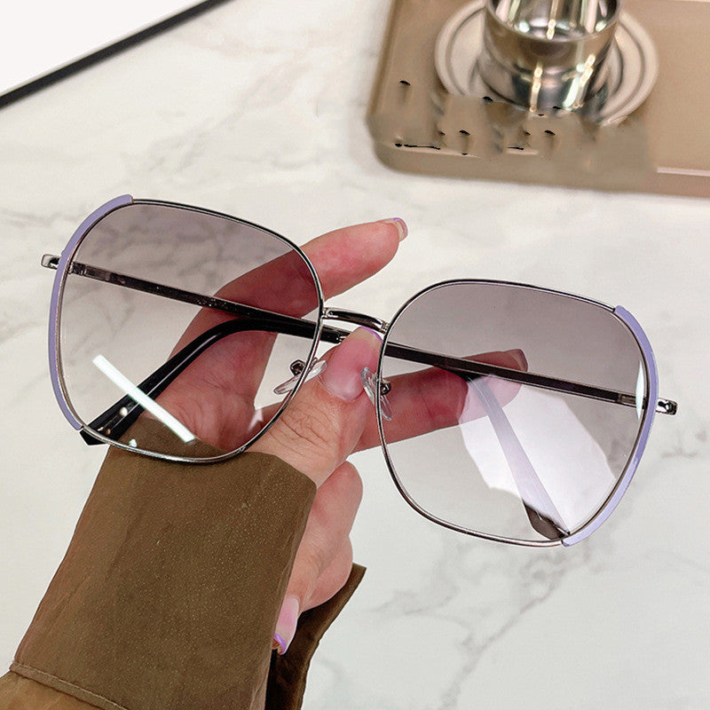 Women's Fashion  Large Face Skinny Sun Glasses