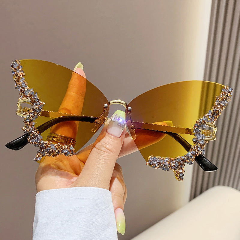 Women Luxury Diamond Butterfly Eyewear