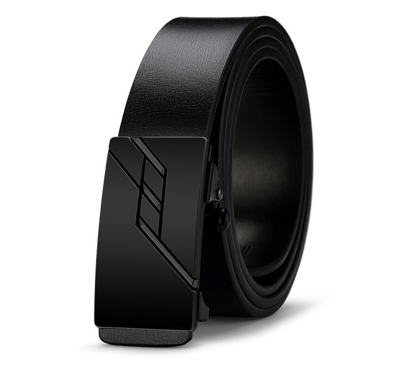 Automatic Leather Buckle Cowhide Casual Business Men's Pant Belt
