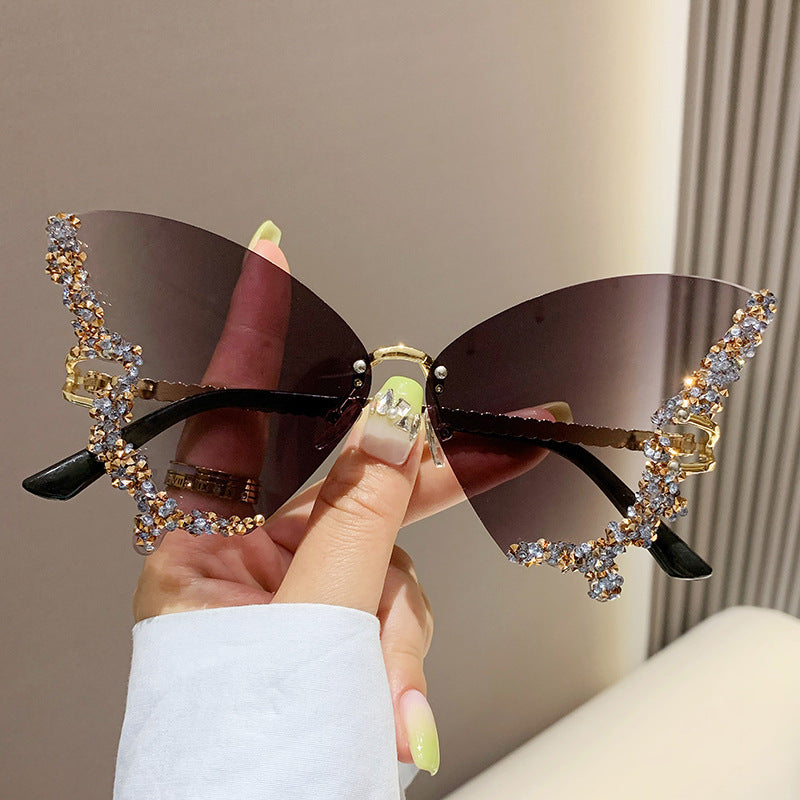 Women Luxury Diamond Butterfly Eyewear