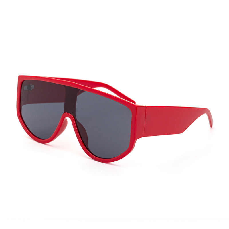 Women Oversized One Piece Round Sunglasses