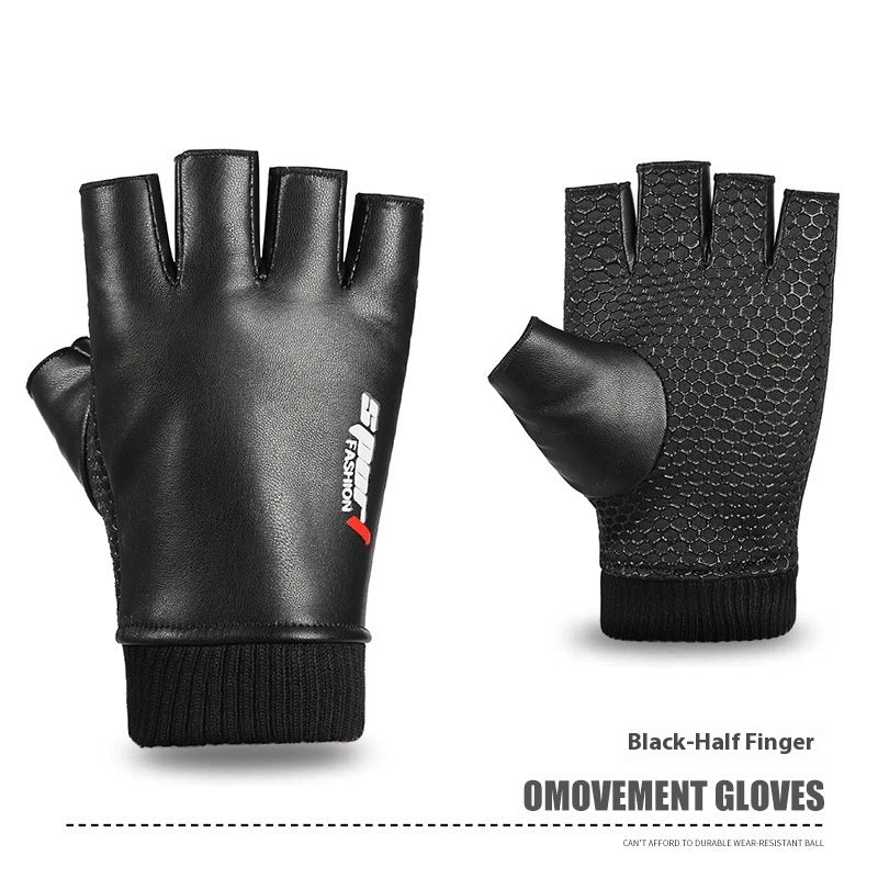 Men's Velvet Warm Touch Screen Waterproof And Non Slip Leather Gloves