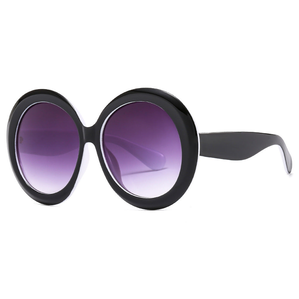 Fashion  Round Frame Large Sunglasses